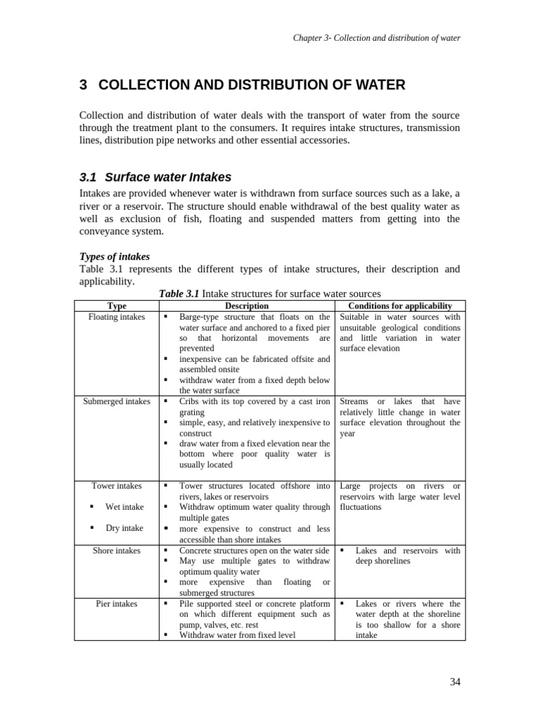 ch3 - Collection and Distribution | PDF | Pump | Valve
