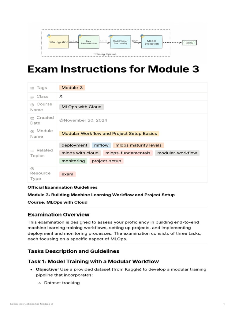 Exam Instructions For Module 3 | PDF | Modular Programming | Workflow