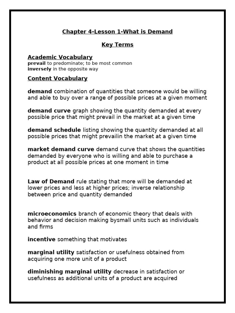 Understanding Demand in Economics | PDF