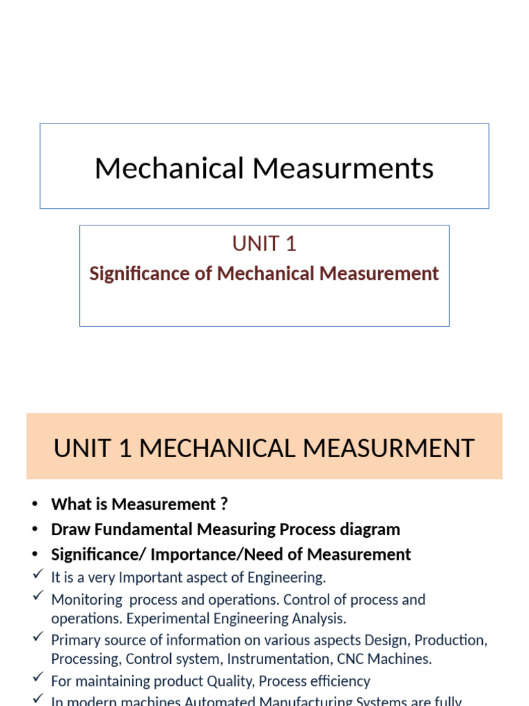MM Class PPT Unit 1 | PDF | Observational Error | Accuracy And Precision