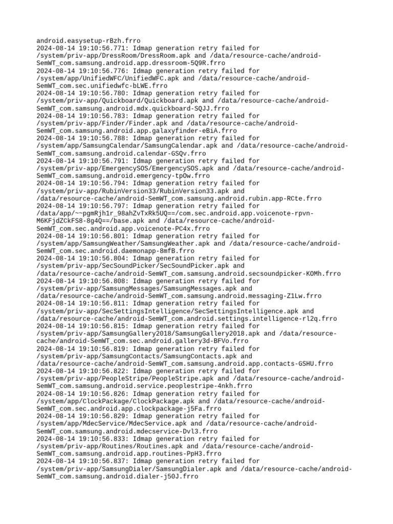 Android Idmap Generation Failures | PDF | Software Companies Of The ...