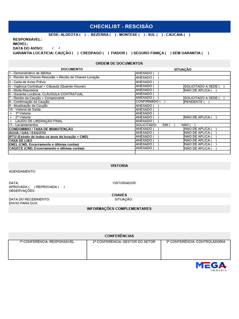 Rescisão de Contrato de Aluguel | PDF