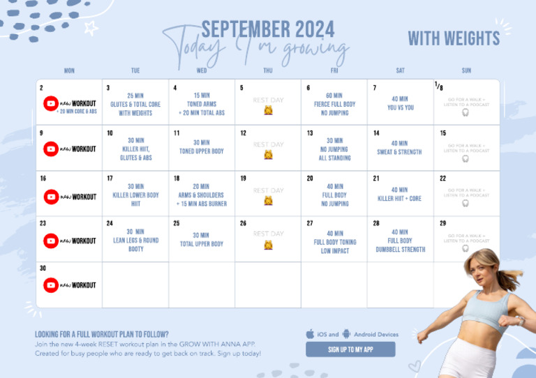 4-Week RESET Workout Plan Guide | PDF | Physical Fitness | Physical ...