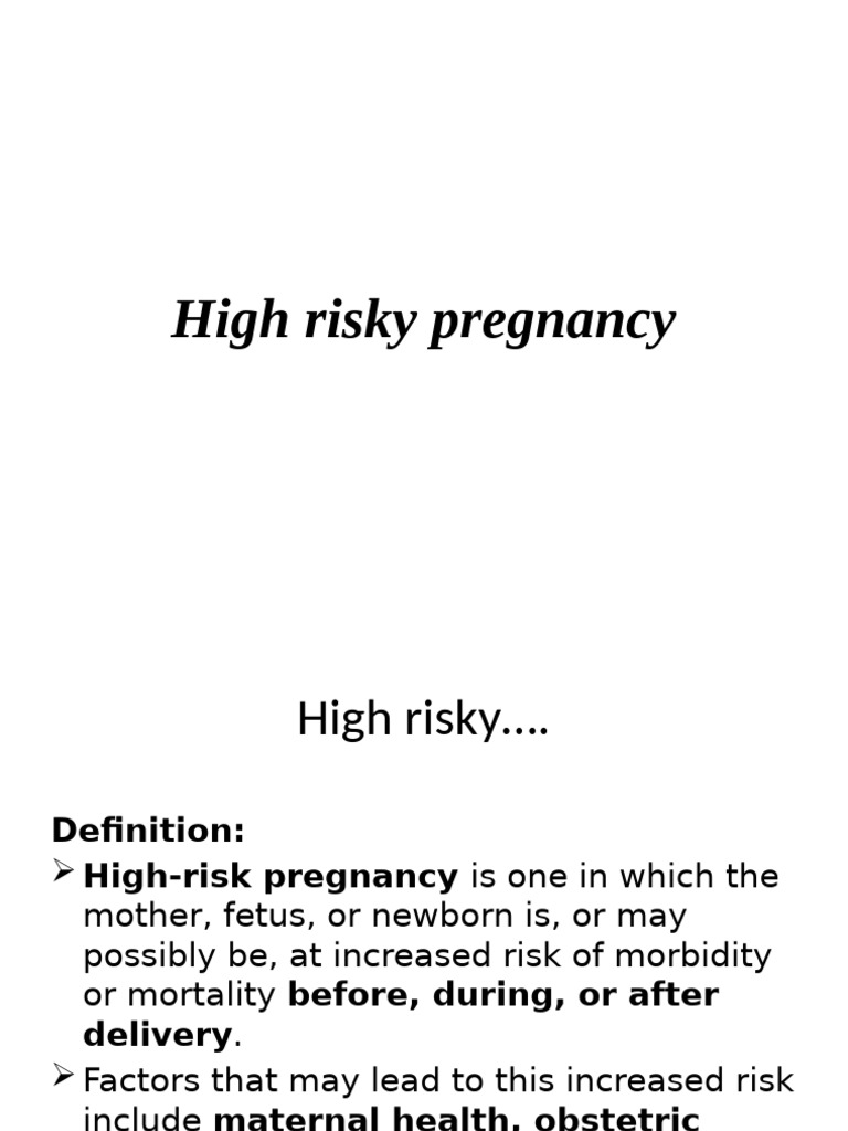 High-Risk Pregnancy Overview and Management | PDF | Miscarriage | Pregnancy