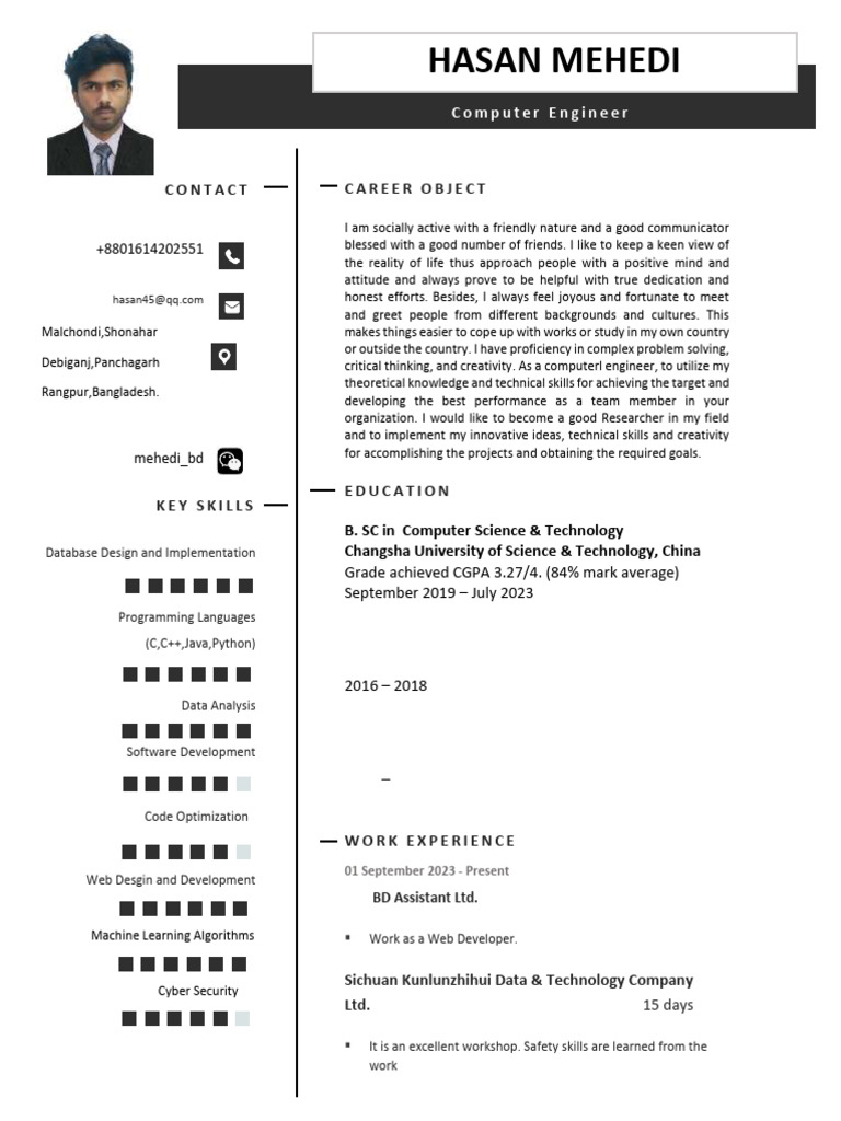 Hasan Mehedi: Computer Engineer | PDF | Creativity | Computer Programming