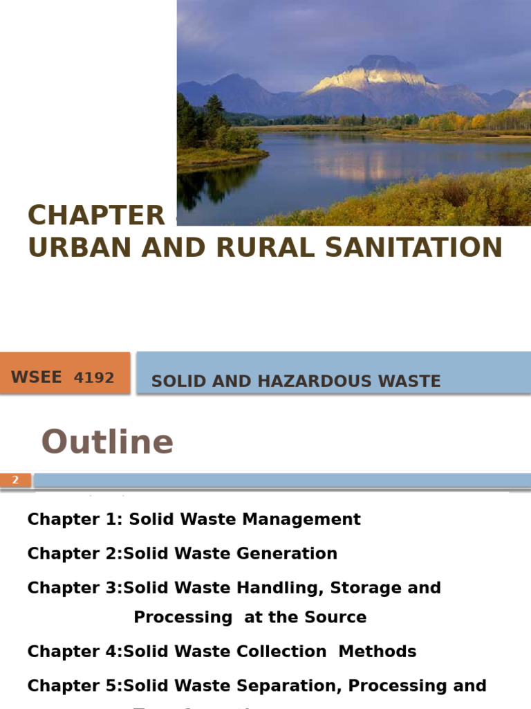 Urban and Rural Sanitation Solutions | PDF | Sanitation | Water Pollution