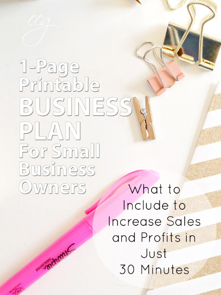 Business Plan Printable by Anna Runyan | PDF