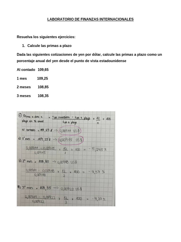 Ejercicios de Finanzas Internacionales | PDF | Tipo de cambio | Oferta ...