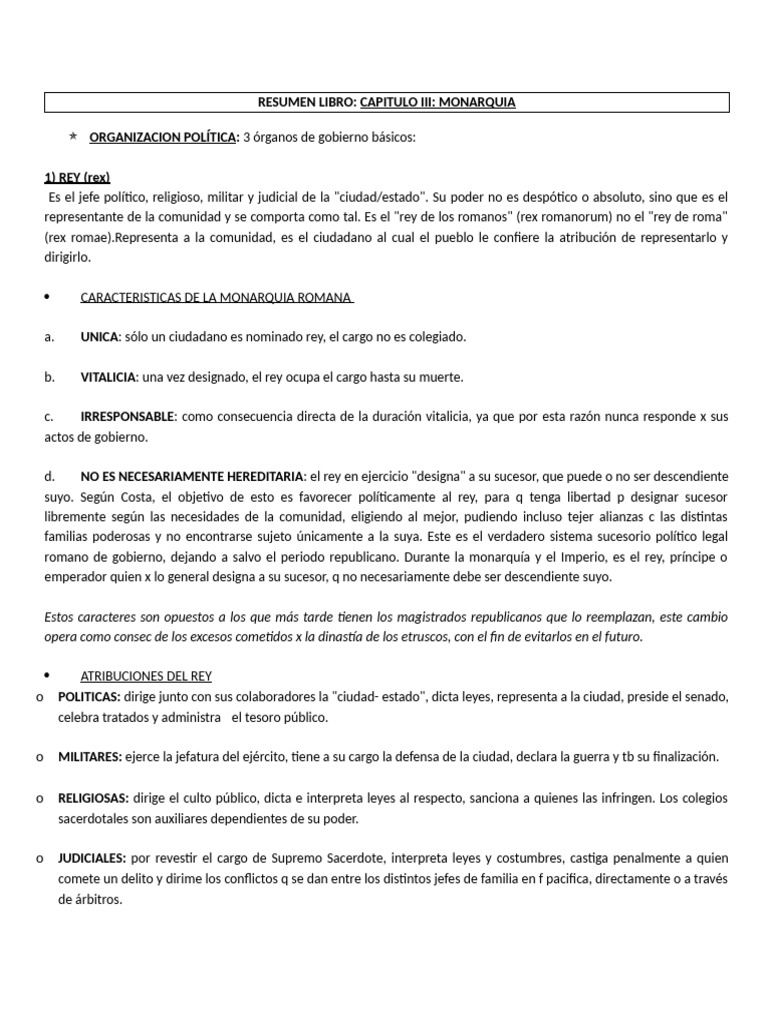 Resumen Romano | PDF | Roma antigua | Europa antigua