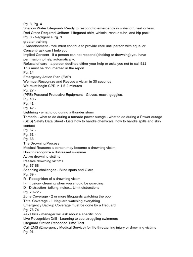 Lifeguard Emergency Response Training Guide | PDF | Cardiopulmonary ...