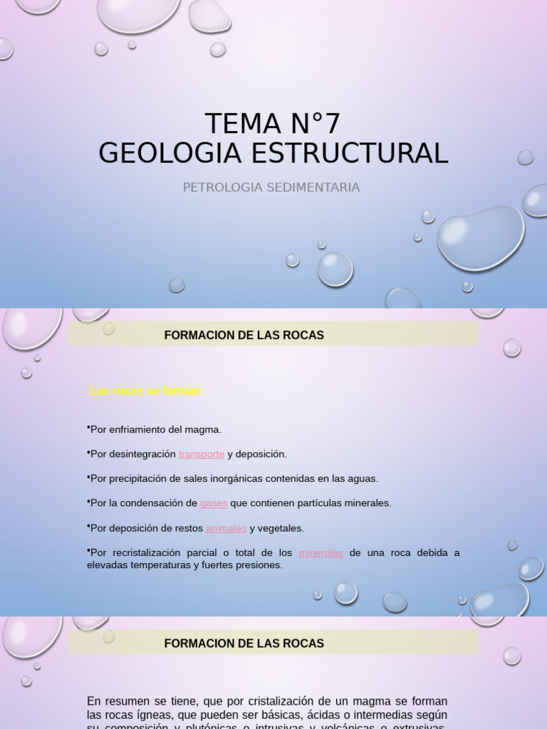 Tema N°7 Geologia Estructural | PDF | Roca (geología) | Roca ígnea