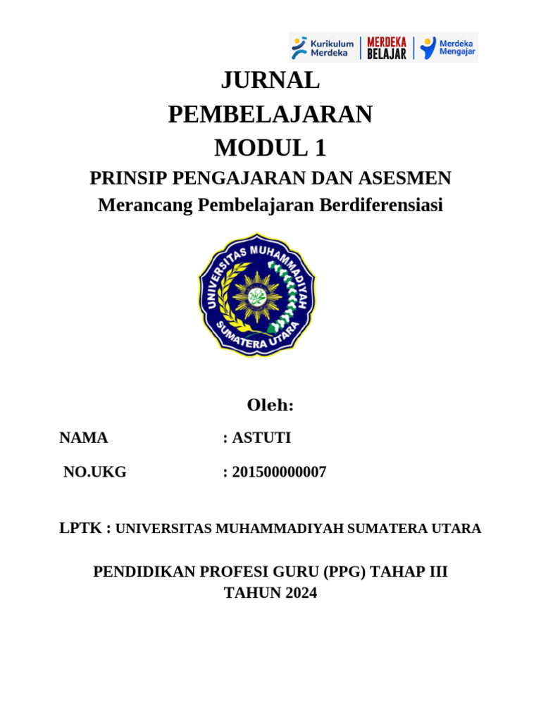 Jurnal Pembelajaran 1 Astuti Ok | PDF
