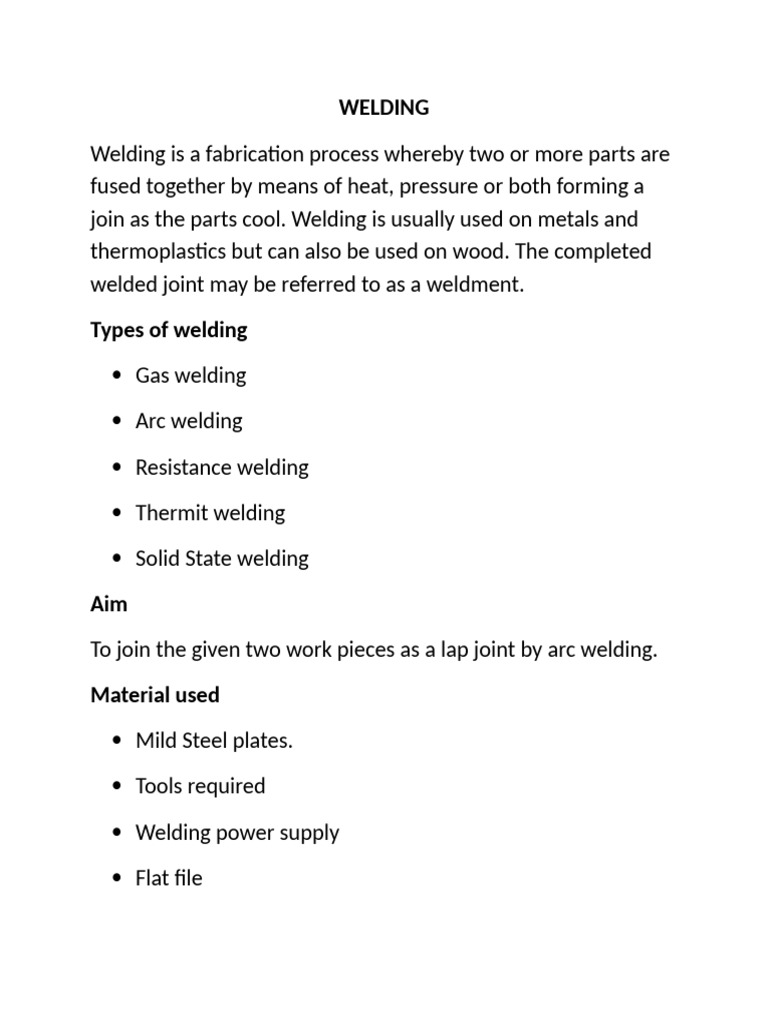 Arc Welding Lap Joint Guide | PDF