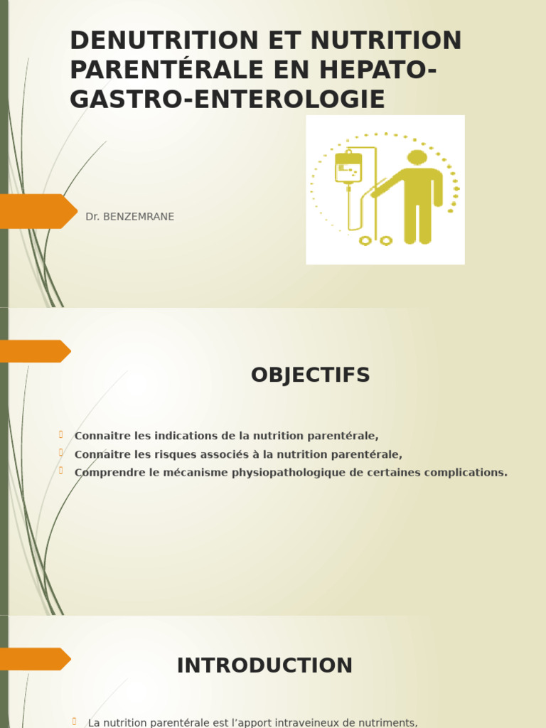 Nutrition Parentérale en Gastro-Entérologie | PDF | Nutrition | Régime ...