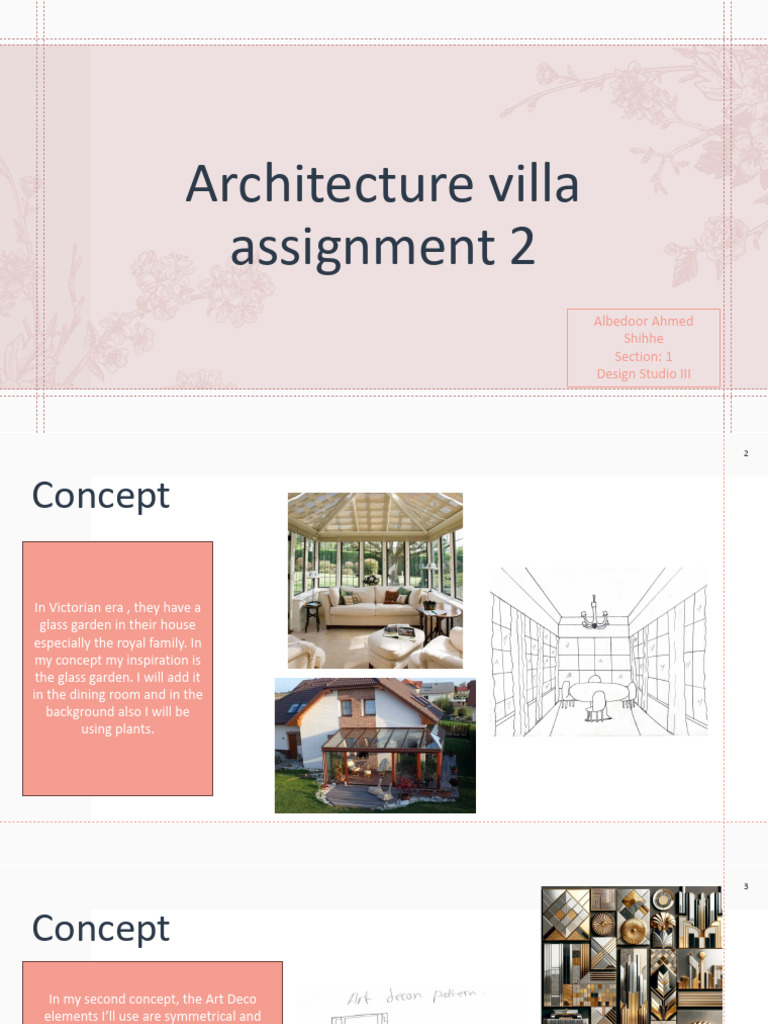 Albedoor Shihhe, Architecture Villa Assignment 2 | PDF