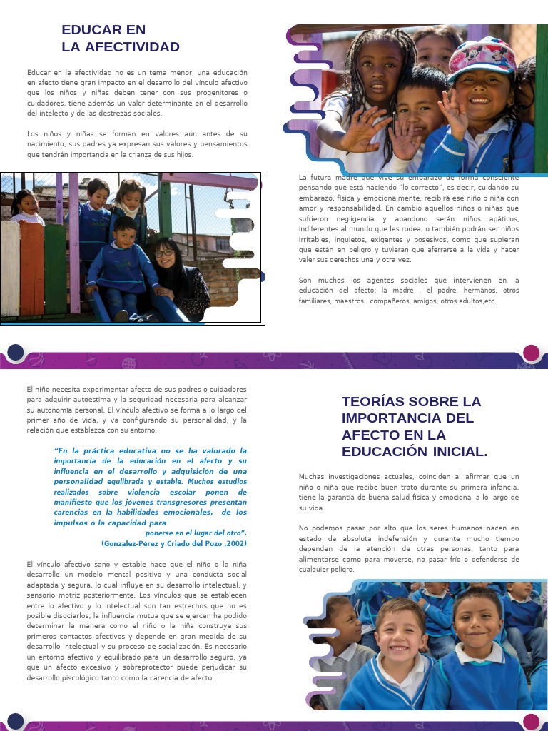 Pedagogia de La Afectividad | PDF | Teoría de apego | Las emociones