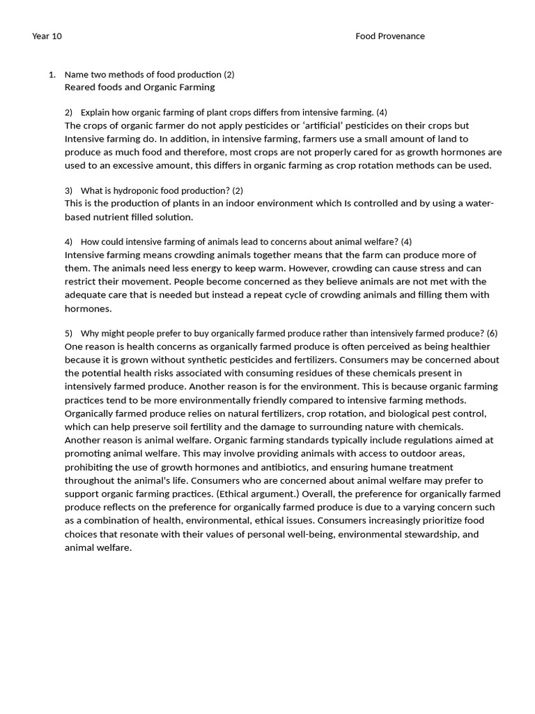 Organic vs. Intensive Farming Explained | PDF | Organic Farming ...