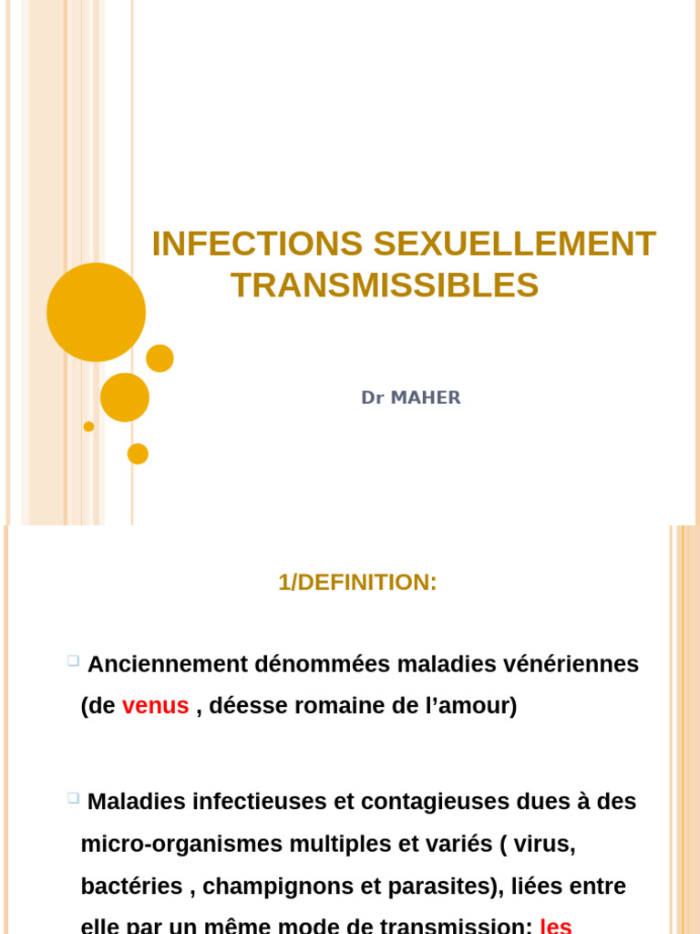 Infections Sexuellement Transmissibles | PDF | Infection sexuellement ...