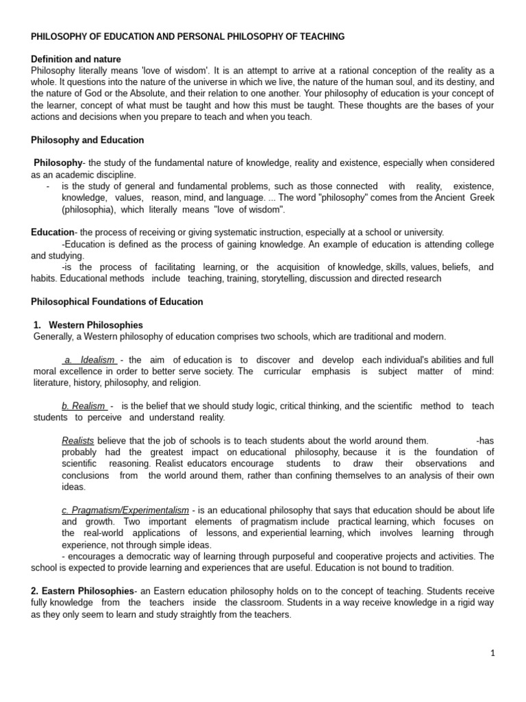 Foundations Of Education