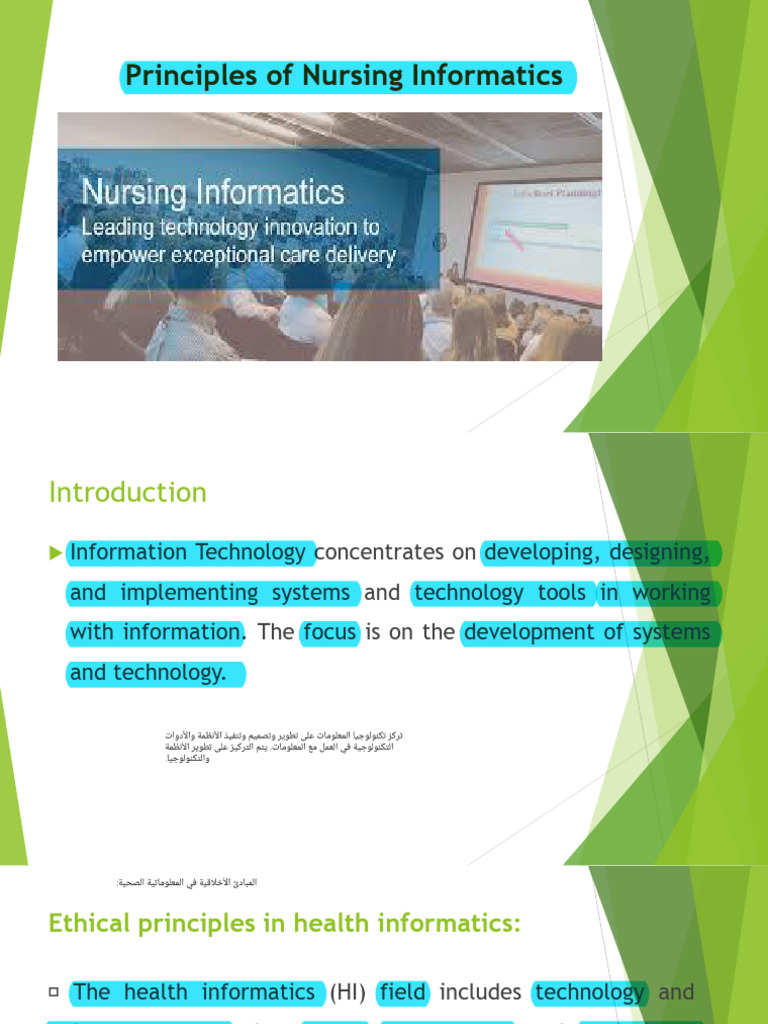 4 Principles of Nursing Informatics | PDF | Health Informatics | Health ...