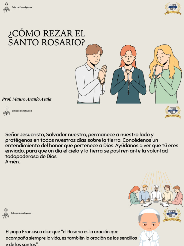 ¿Cómo Rezar El Santo Rosario | PDF