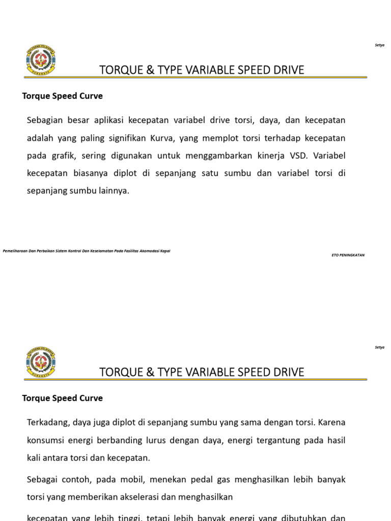 Torsi Dan Type Variable Speed Drive | PDF