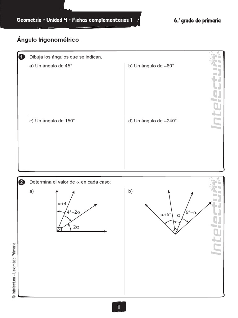 Ejercicios de Geometría para 6° Grado | PDF | Geometría | Geometría ...
