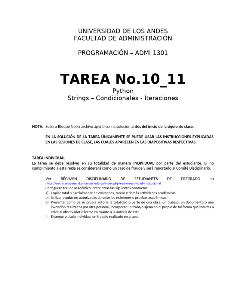 Tarea 10 - 11 | PDF | Informática