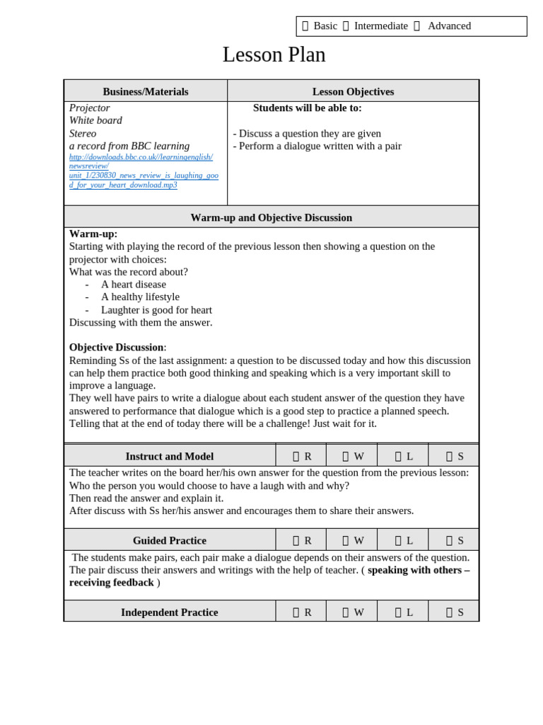 Engaging Language Lesson Plan | PDF | Lesson Plan | Learning
