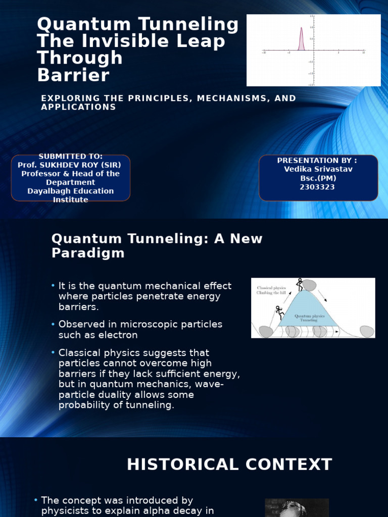 Quantum Tunneling | PDF | Quantum Tunnelling | Quantum Mechanics