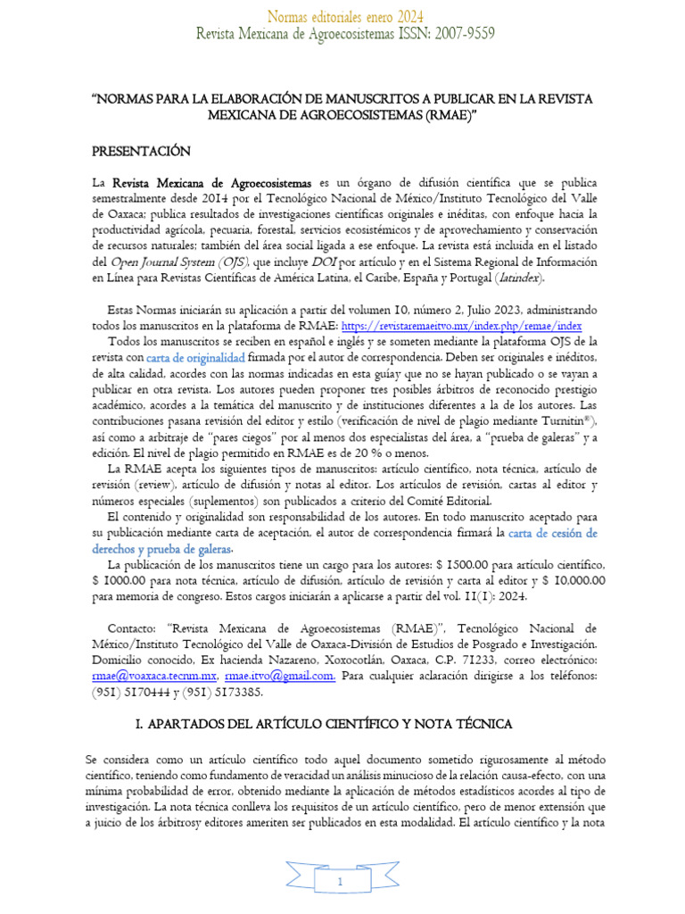 Normas RMAE Enero 2024 | PDF | Publicación Académica | Estilo apa