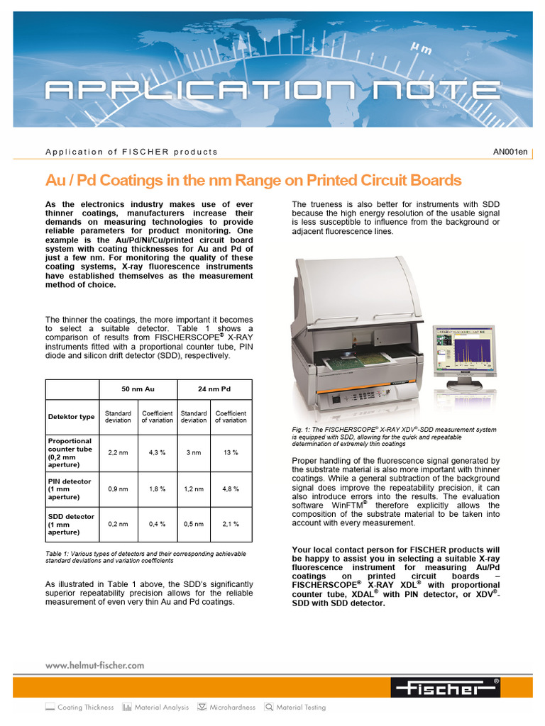 An1 Au PD Coatings On PCB | PDF | Printed Circuit Board | Sensor