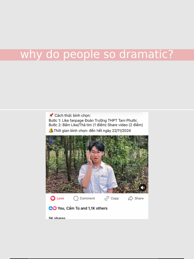 Why Do People So Dramatic | PDF
