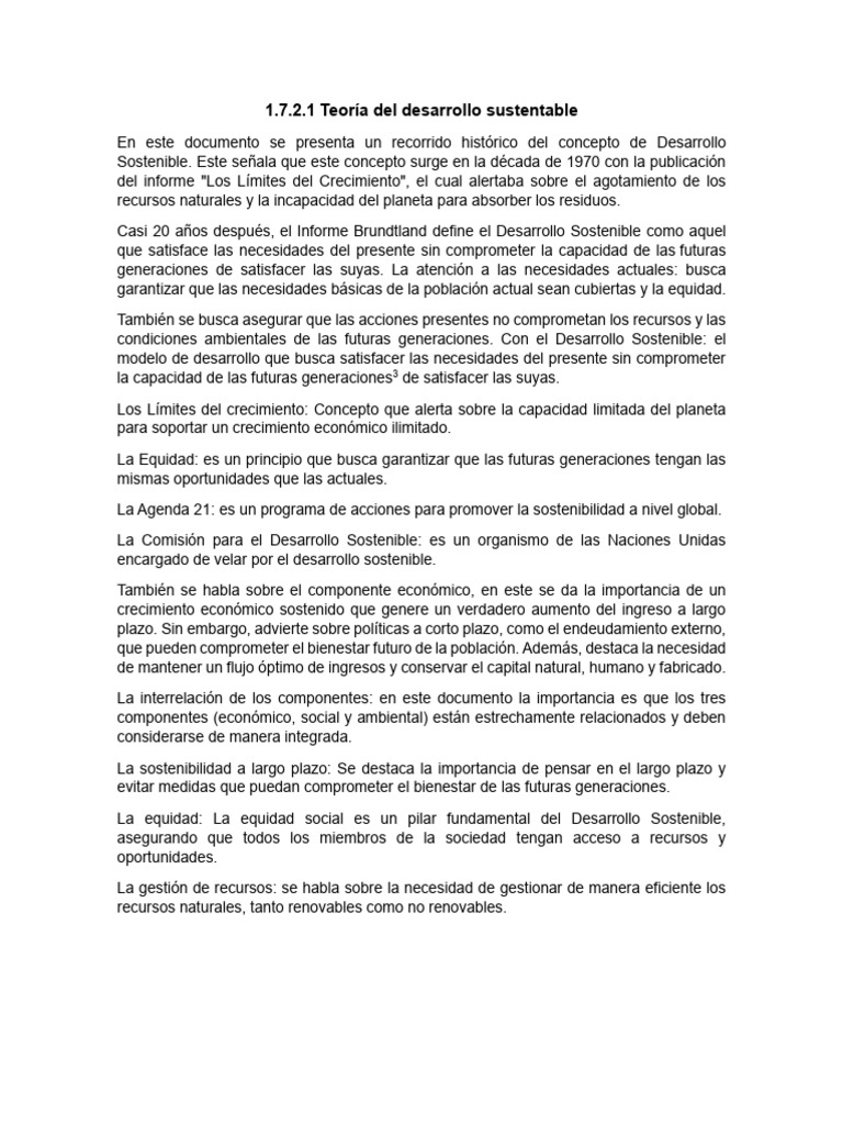 1 7 2 1 teoria del desarrollo sustentable pdf desarrollo sostenible