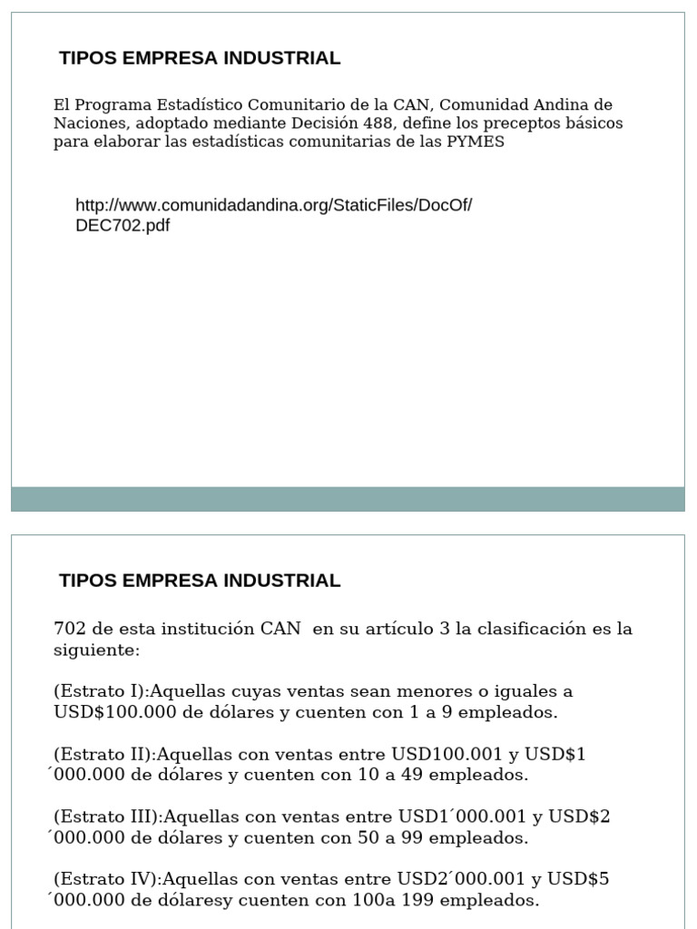 1.2 Tipos de Empresas | PDF | Business | Pequeñas y medianas empresas