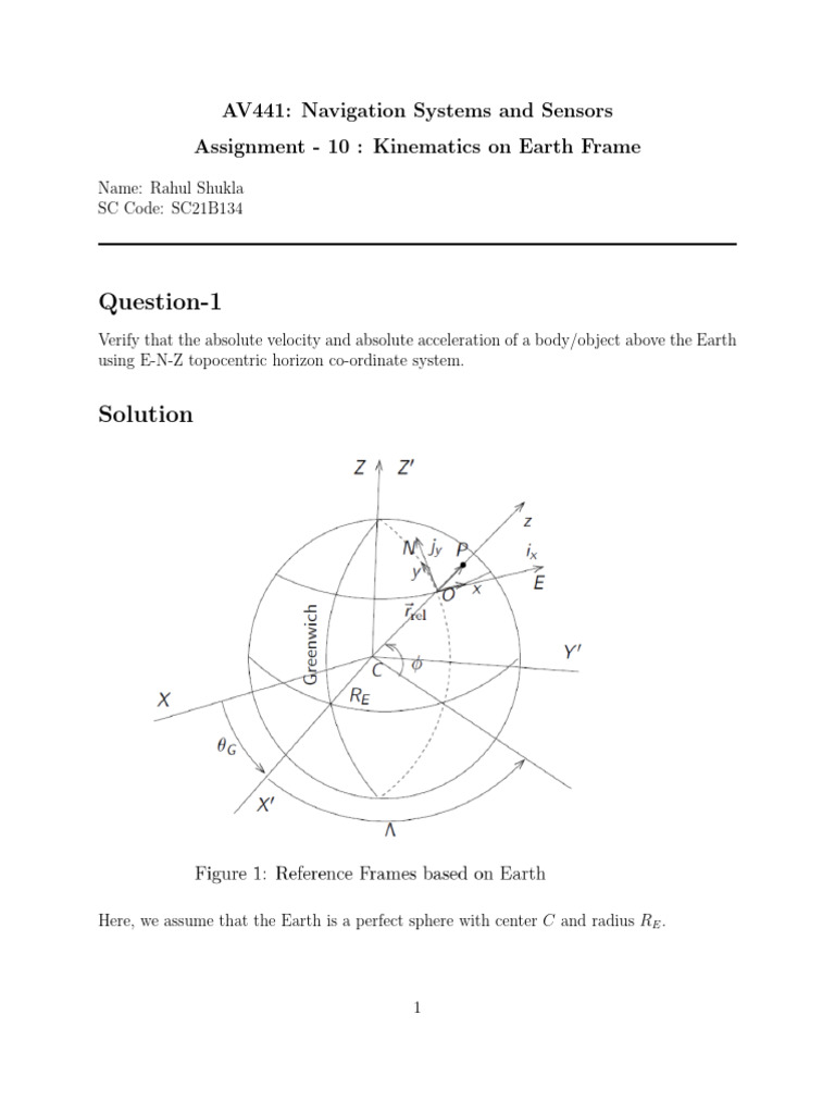 SC21B134 Rahul Shukla Assignment 10 | PDF | Velocity | Rotation