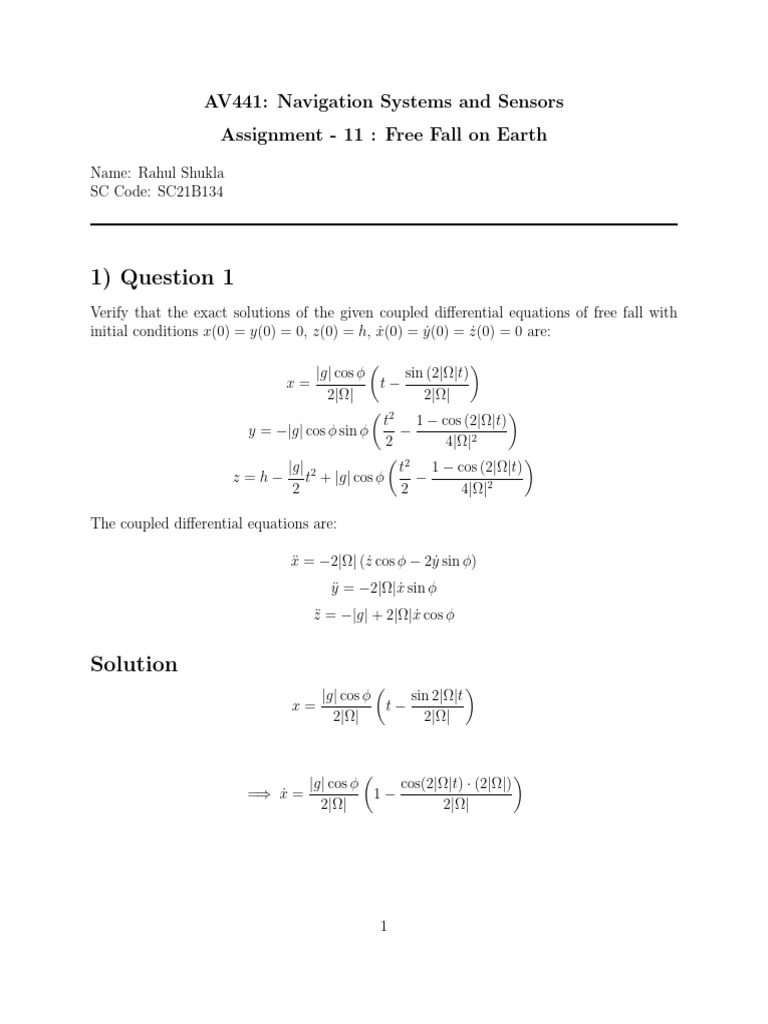 SC21B134 Rahul Shukla Assignment 11 | PDF | Mechanical Engineering ...
