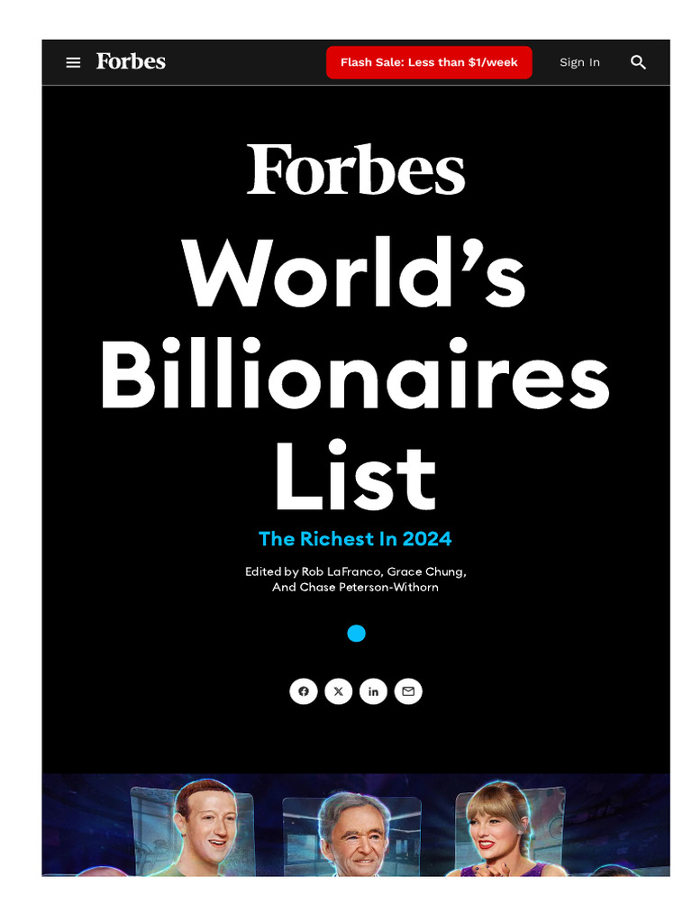 Billionaires List 2024: Wealth Insights | PDF