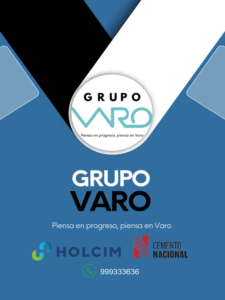 Brochure - Grupo Varo | PDF | Cemento | Hormigón