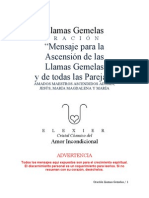 Llamas Gemelas. Mensaje Del Maestro Ascendido Adama. Oración de Los Maestros Ascendidos Adama, Jesús, María Magdalena y María