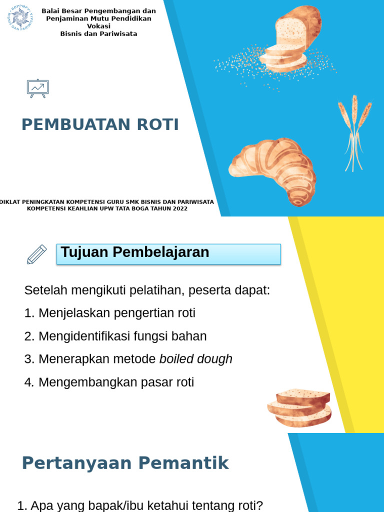 Tujuan dan Proses Pembuatan Roti | PDF