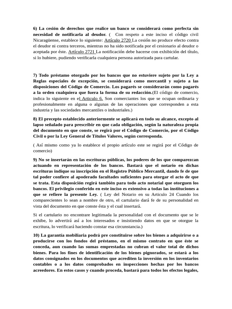 Cesión de derechos y garantías bancarias | PDF