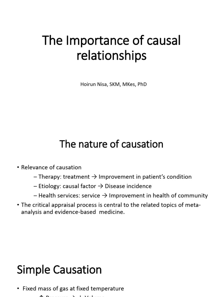 Understanding Causal Relationships in Health | PDF | Causality ...