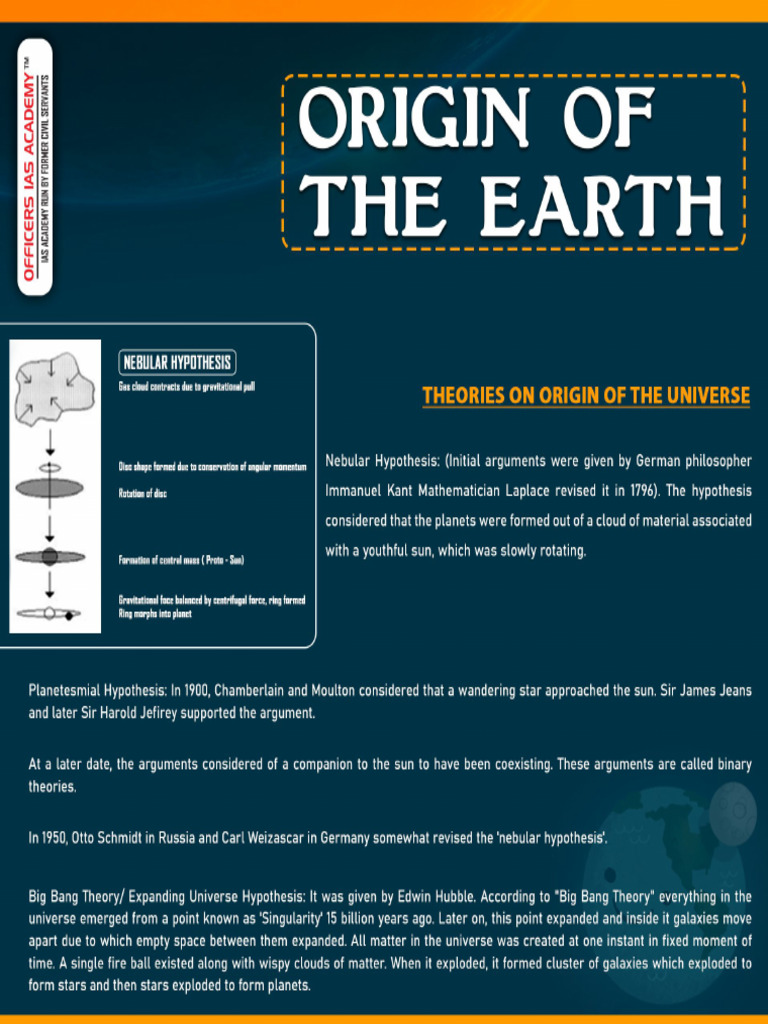 Origin of The Earth | PDF