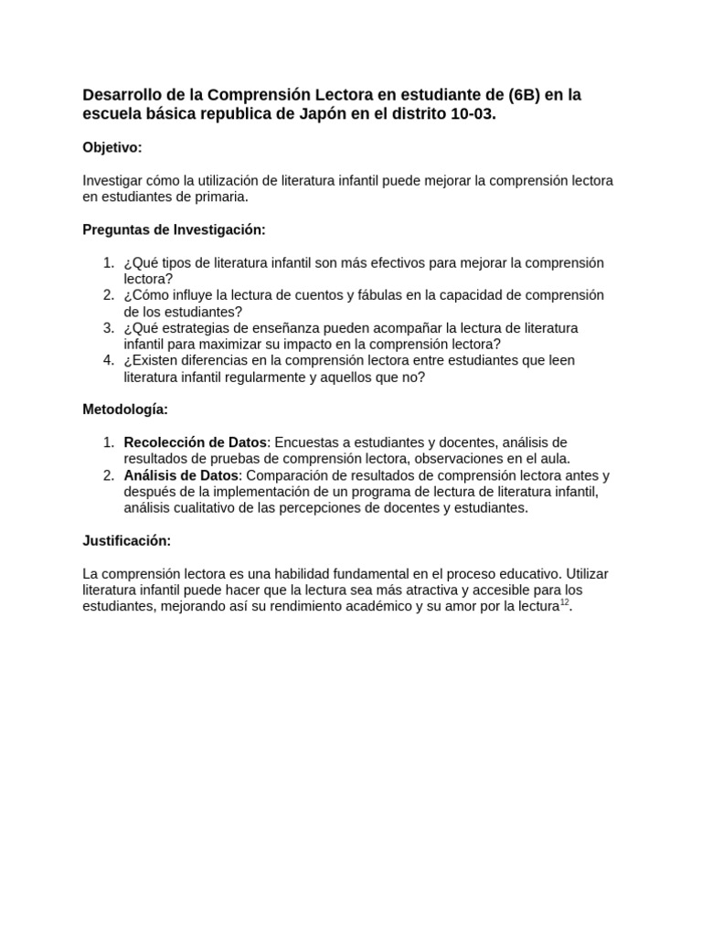 Mejora de Comprensión Lectora en Primaria | PDF