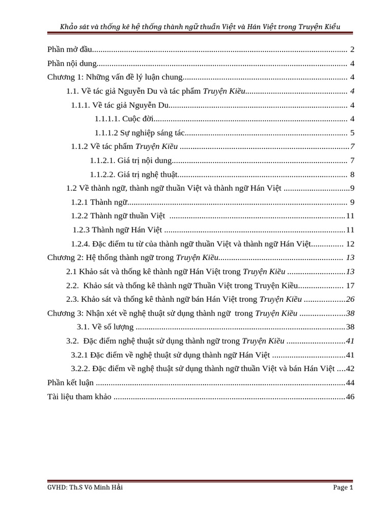 Khao Sat Va Thong Ke Thanh Ngu Trong Truyen Kieu | PDF
