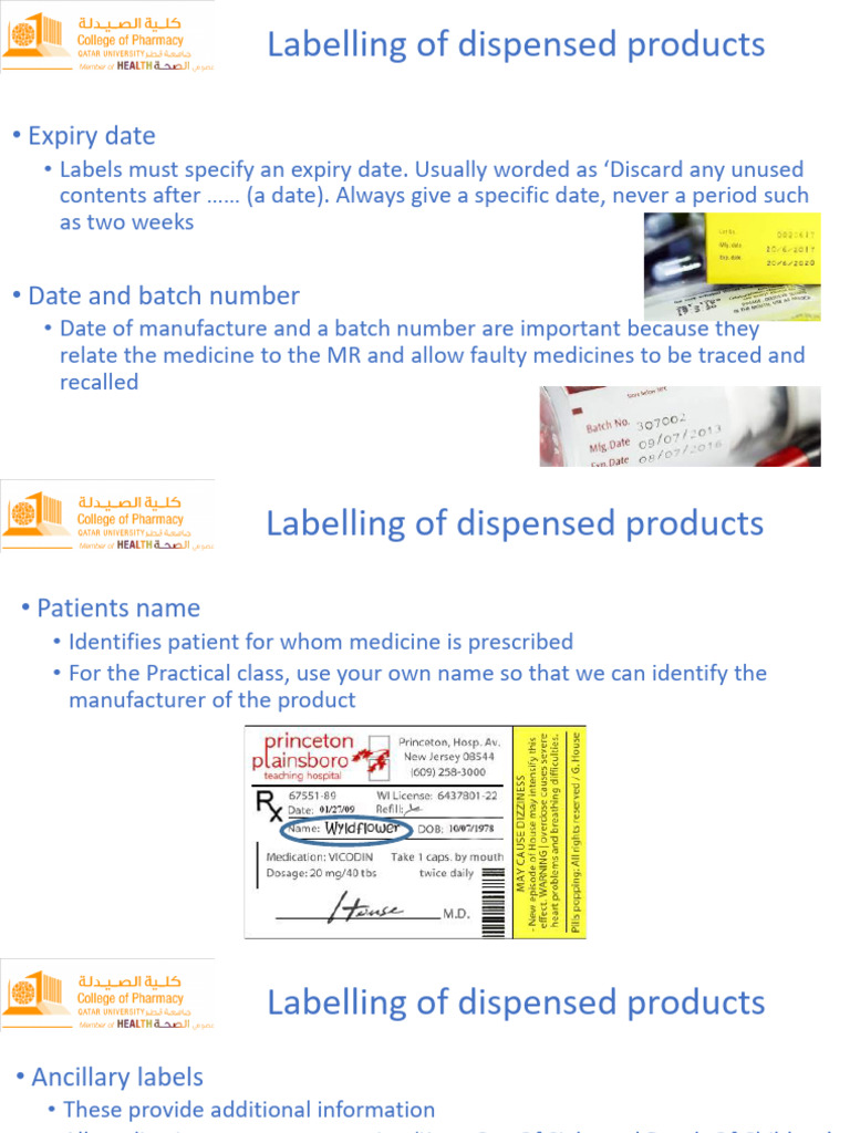 Medicine Labeling and Formulation Guide | PDF | Tablet (Pharmacy ...