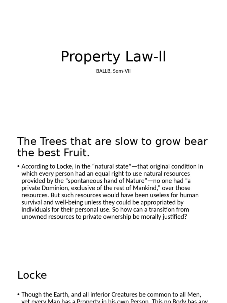 Understanding Property Law Concepts | PDF | Socialism | Property
