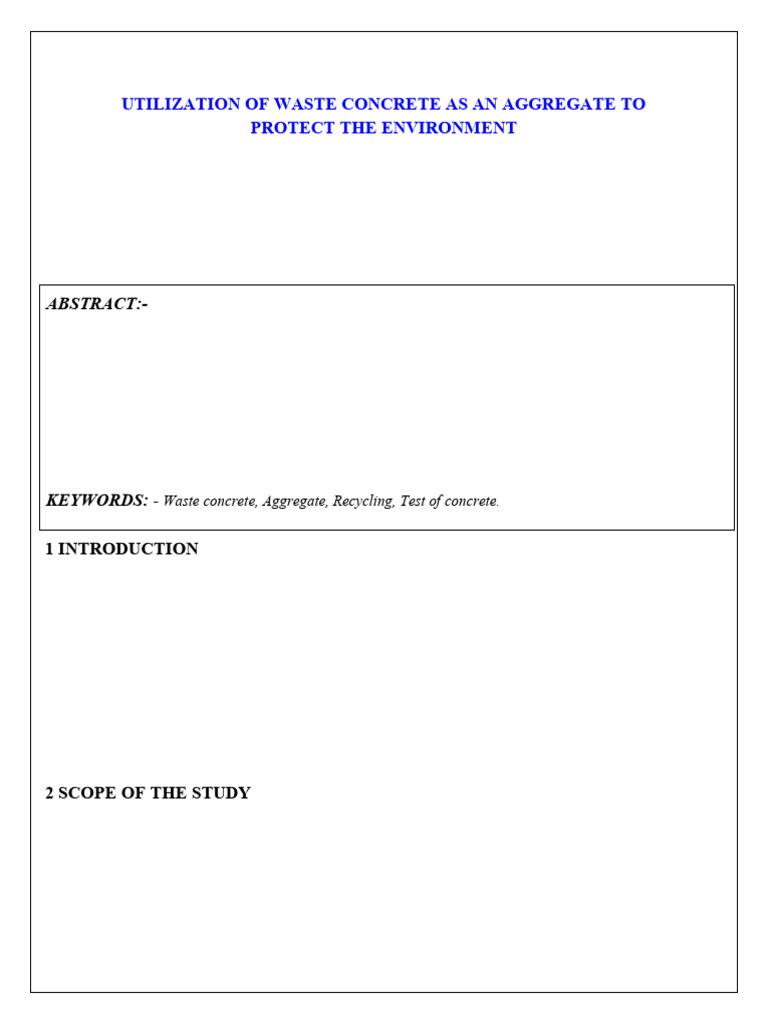 Utilization of Waste Concrete As An Aggr | PDF | Concrete ...