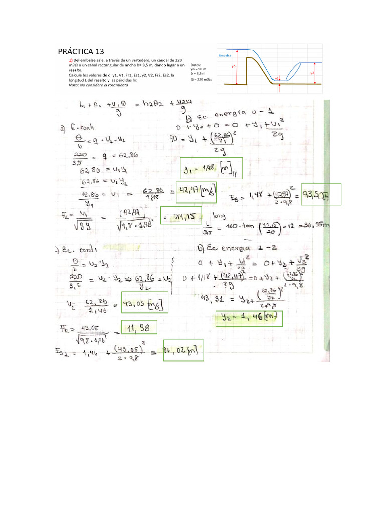 Practica 13 Hidraullica 2 | PDF